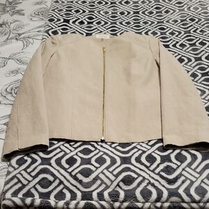 Calvin Klien Beige Blazer with Gold Zipper